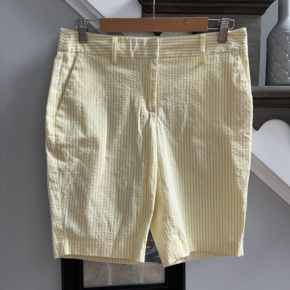 Verve Blues a yellow & White Seersucker Shorts sz 8